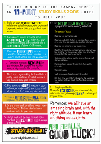 FREE Student ‘EXAM TIPS’ Poster